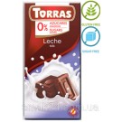 Шоколад без цукру та глютену Молочний Torras Leche 75 г Іспанія