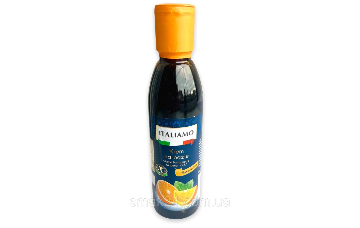 Бальзамический крем -соус с соком Апельсина Italiamo Creme Aceto Baisamico di Modena Pomarancza 250мл Италия
