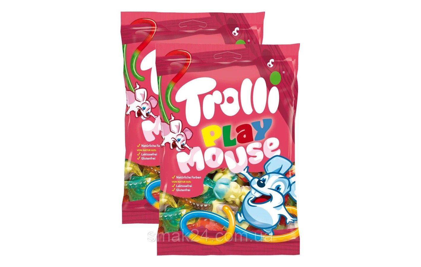Желейные конфеты Без лактозы, Без глютена Мышки Trolli Playmouse  Германия 200г