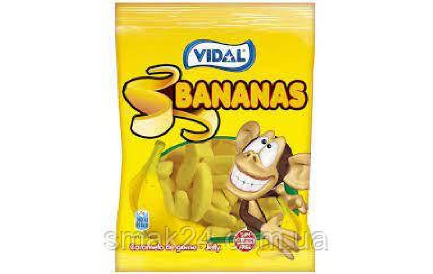 Желейні жувальні цукерки БЕЗ ГЛЮТЕНА Vidal Bananas 90 г
