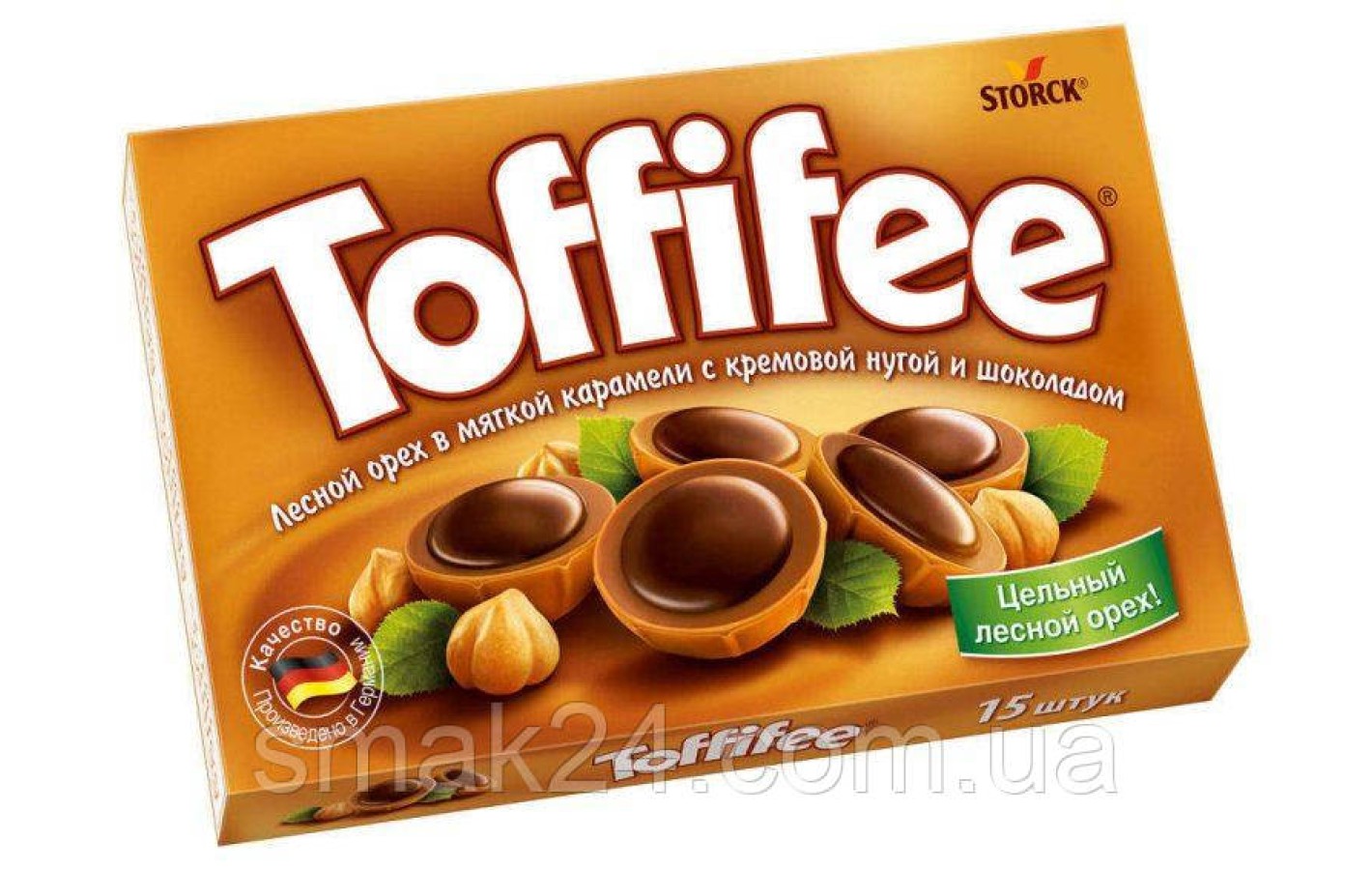 Конфеты Toffifee фундук в карамели с кремовой нугой и шоколадом Германия 125г