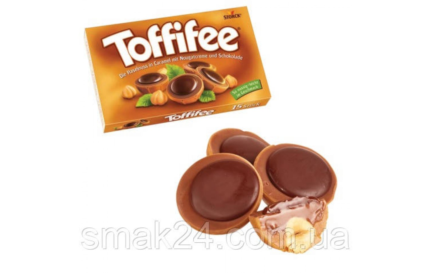 Конфеты Toffifee фундук в карамели с кремовой нугой и шоколадом Германия 125г