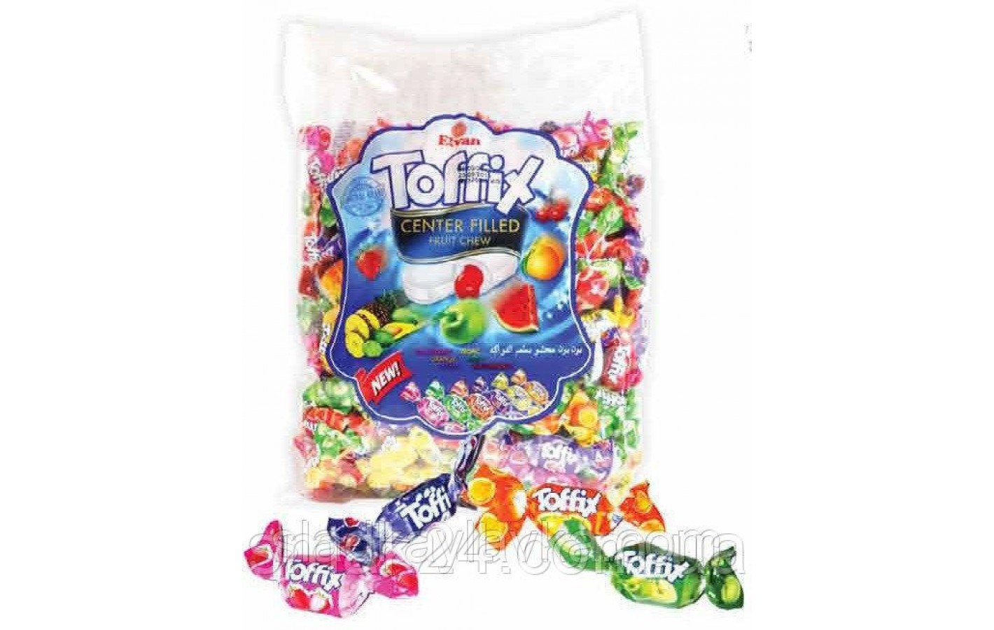 Жевательные конфеты Toffix (фрукт.микс 6 вкусов) Elvan 1 кг