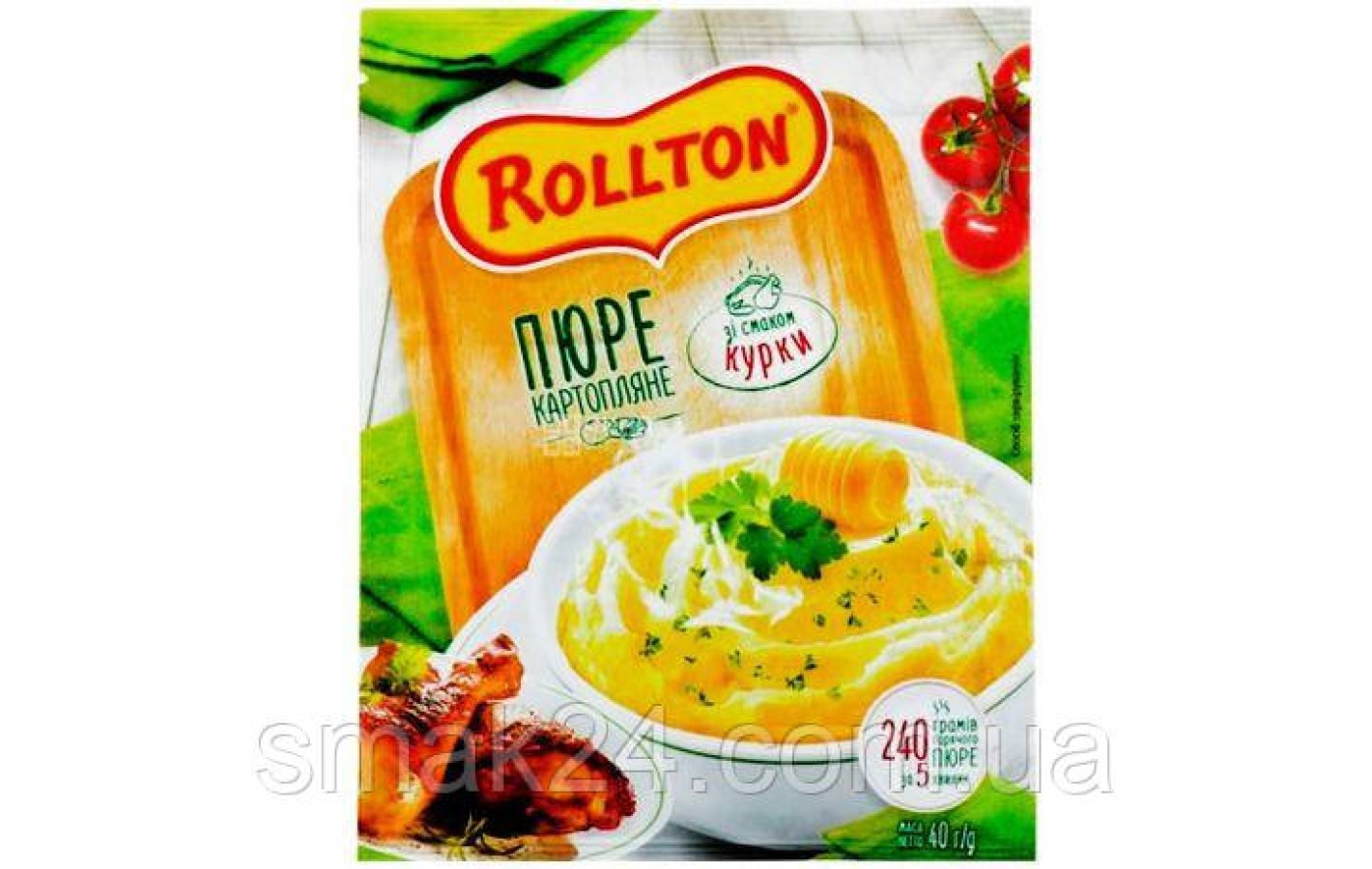 Пюре картофельное быстрого приготовления со вкусом курицы Rollton 40г