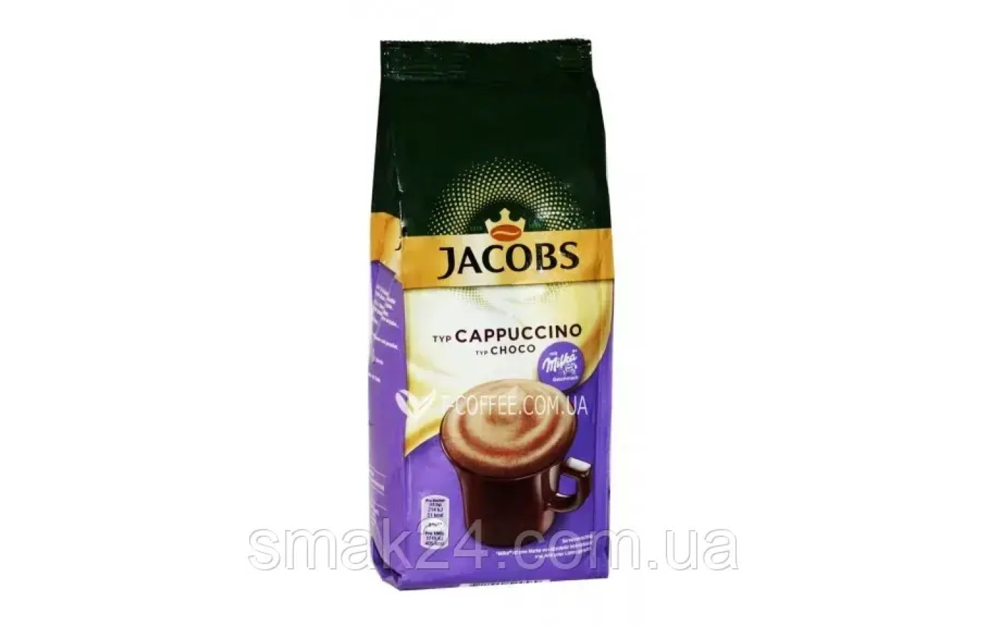 Капучино JACOBS Cappuccino Choco с шоколадом MILKA 500г Нидерланды