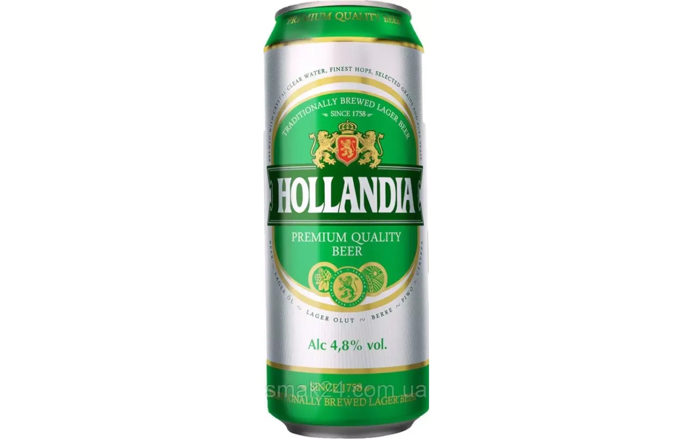 Пива Hollandia premium светлое фильтрованное 5,0% 0.5 л