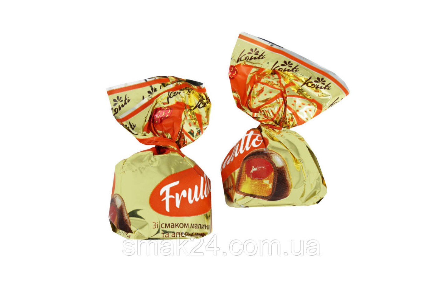 Конфеты глазированые cо вкусом малины и апельсина Frullato ТМ Konti 500г