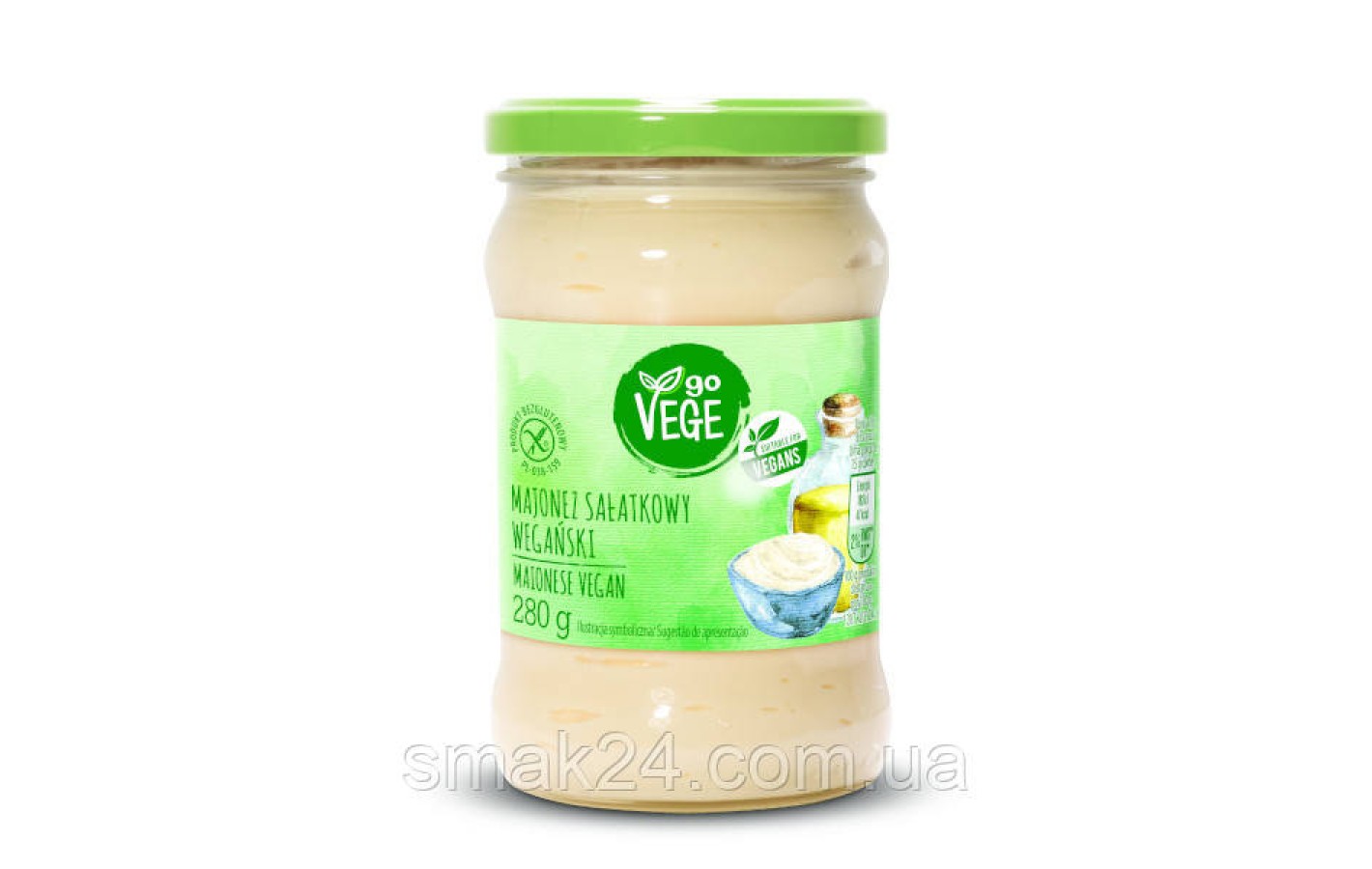 Майонез БЕЗ ГЛЮТЕНА ВЕГАН Go Vege majonez 280 г Польща