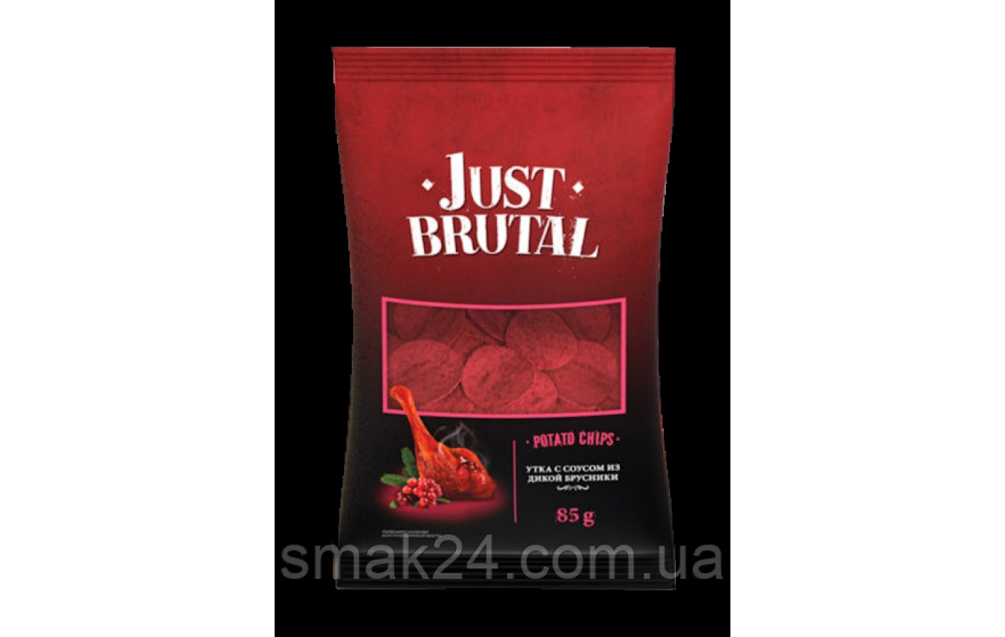 Чипсы картофельные со вкусом  утки с соусом дикой брусники Just Brutal  85 г Беларусь