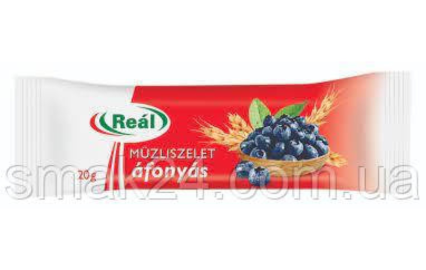 Батончик-мюсли “Злаки с черникой” Real 20г Венгрия