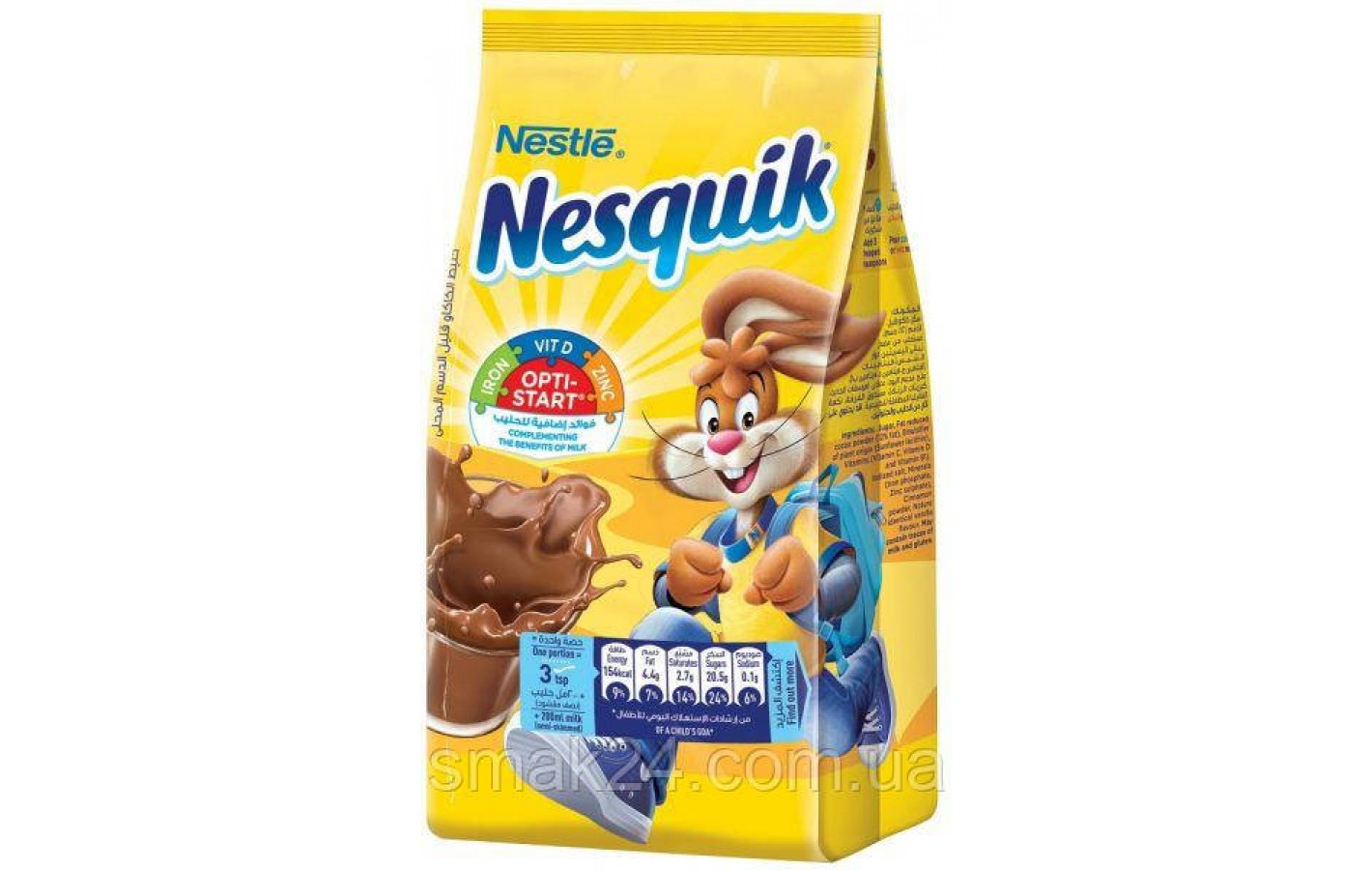 Какао напиток Nesquik chocolate , шоколад Nestle 400г Швейцария