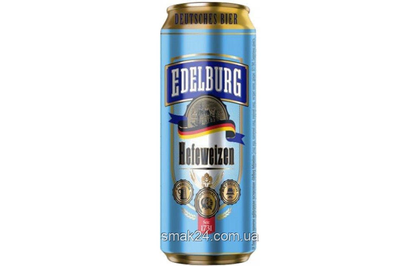 Пиво Edelburg Hefeweizen светлое нефильтрованное 5,1 % 0.5л Германия