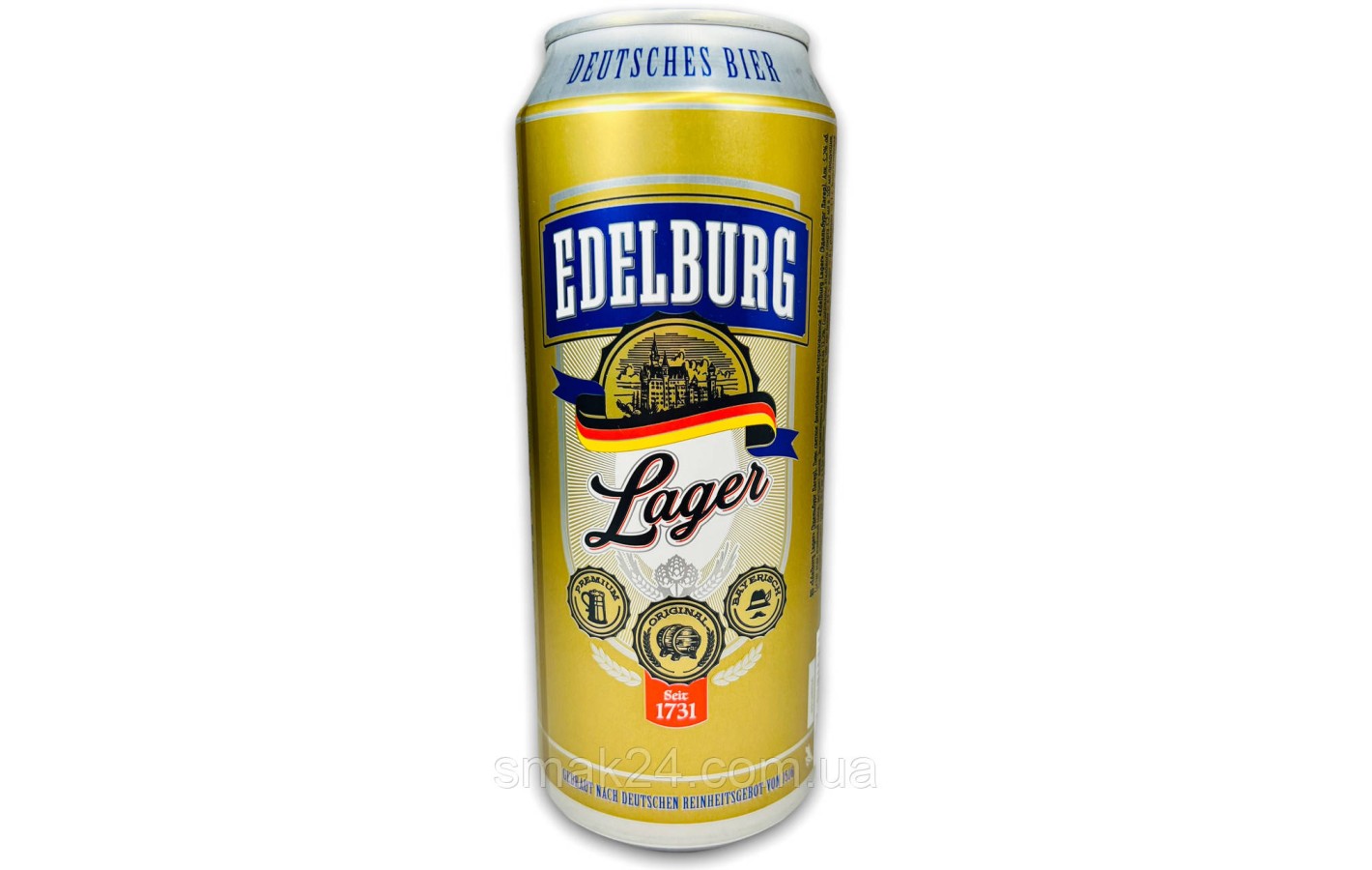 Пиво Edelburg Lager светлое фильтрованное 5.2% 0.5л Германия