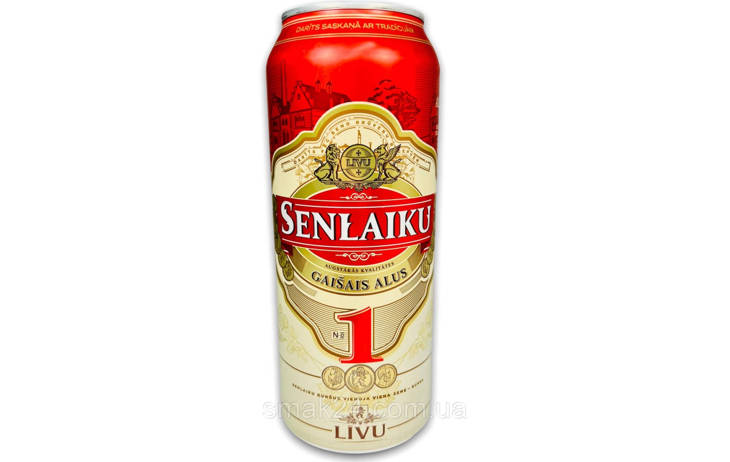 Пиво Livu Senlaiku 1 светлое фильтрованное 5% 0.5л Латвия