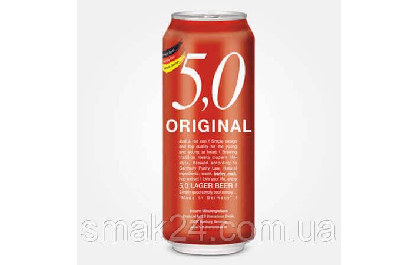 Пиво 5,0 German Beer Lager bier светлое фильтрованное 5.4% 0.5 л Германия
