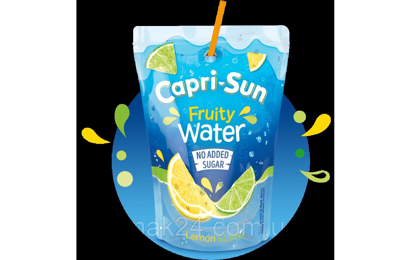 Солодка вода БЕЗ САХАРА І ГЛЮТЕНА лимон-лайм Capri-Sun 200 мл Німеччина