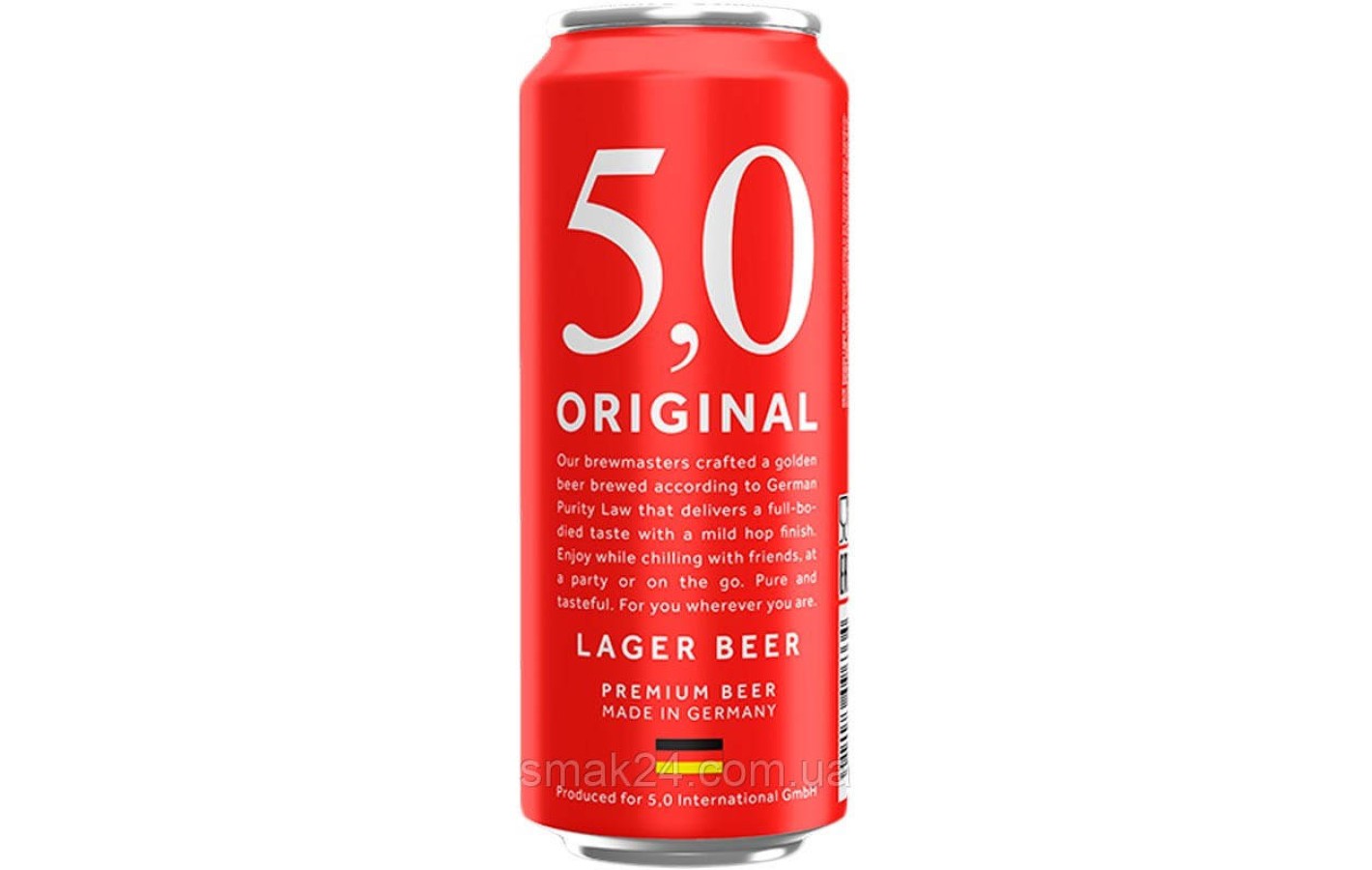 Пиво 5,0 German Beer Lager bier светлое фильтрованное 5.4% 0.5 л Германия