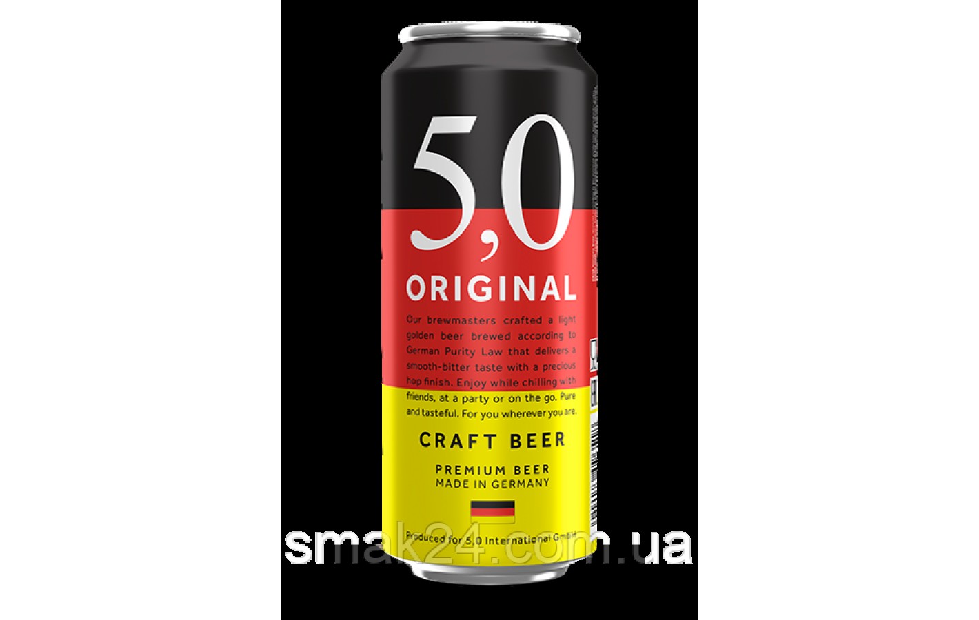 Пиво 5.0 Original Сraft Beer светлое фильтрованное 5.0% 0.5 л Германия