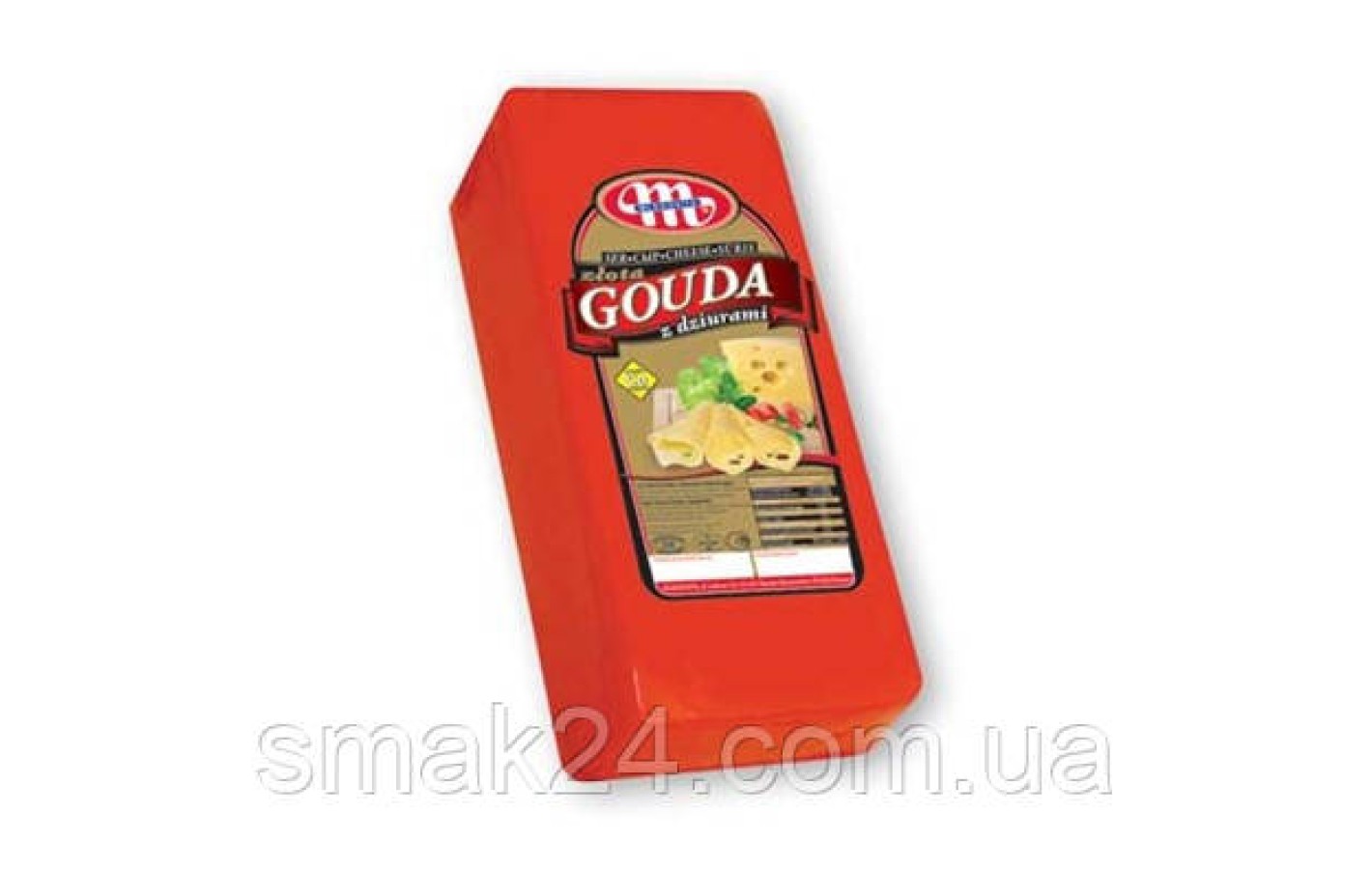 Сыр голандский Гауда Zlota Gouda z dziurami 1кг Польша