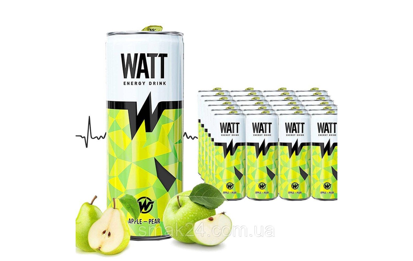 Энергетический напиток Яблоко-Груша Watt  Energy Drink Apple Pear 250мл Венгрия