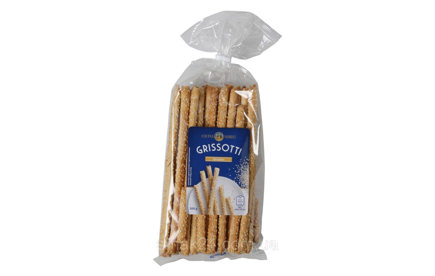 Хлібні палички з кунжутом CUCINA NOBILE Grissotti, Sesame 200 г Італія