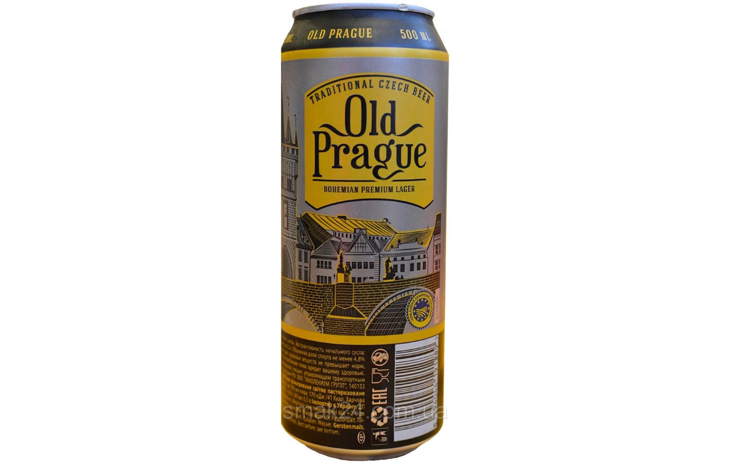 Пиво светлое Old Prague Bohemian Premium Lager 0,5л ж/б 4,8% Чехия