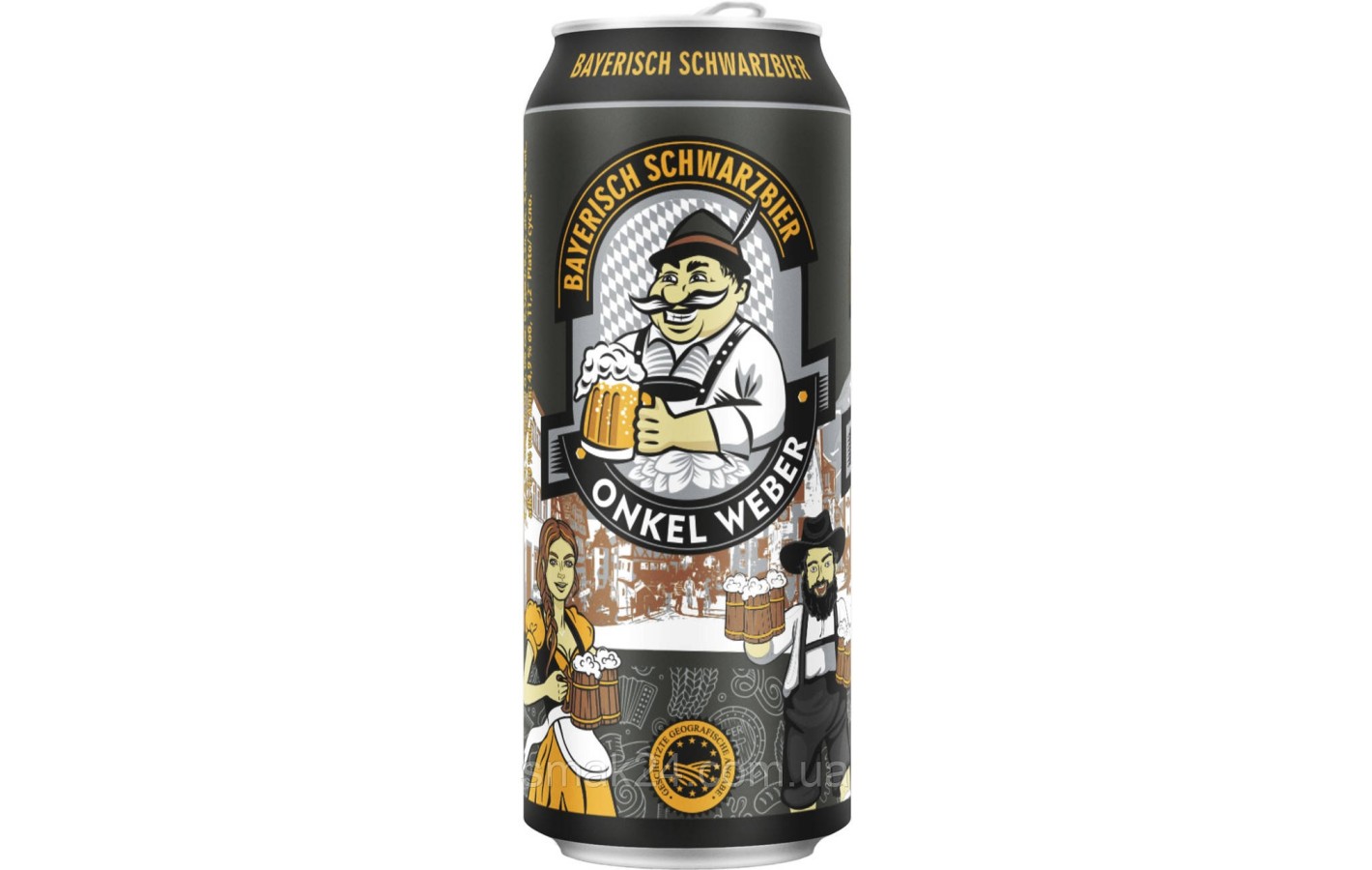 Пиво Onkel Weber Bayerisch Schwarzbier тёмное фильтрованное 4.9% 0.5 л Германия