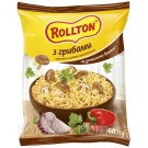 Вермишель быстрого приготовления Rollton на домашнем бульоне с грибами 60 г