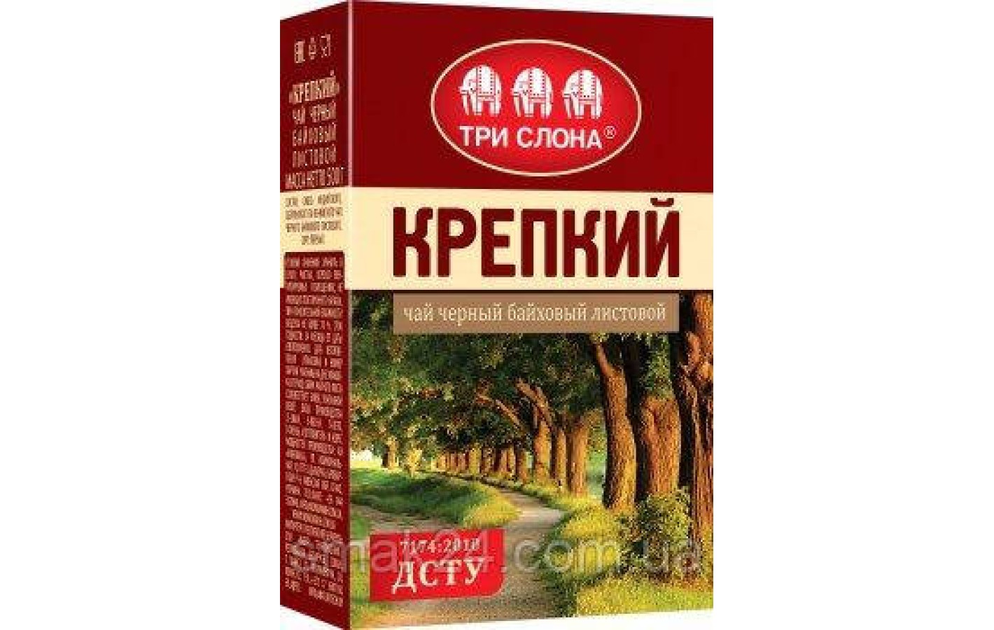 Чай черный байховый листовой Три Слона Крепкий  80г