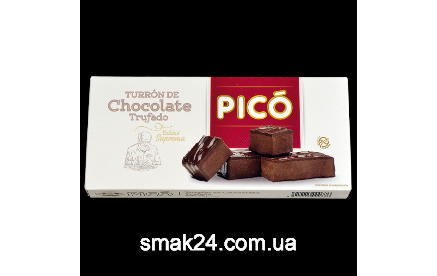 Туррон  шоколадный трюфель БЕЗ ГЛЮТЕНА  PICO Turrón de Chocolate Trufado 200 г Испания