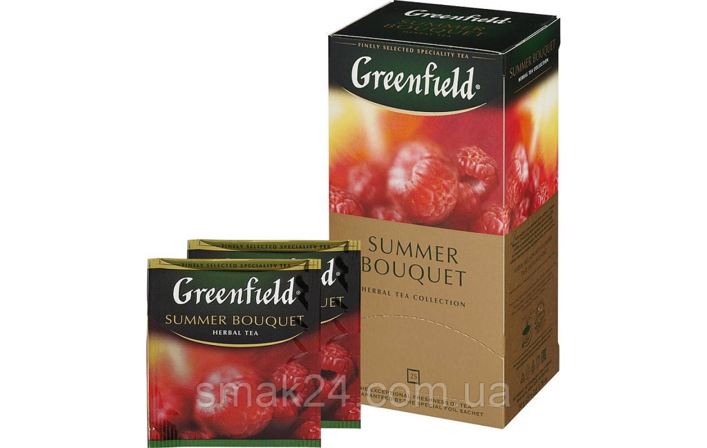Чай травяной с ароматом малины Greenfield «Summer Time» (25 пакетиков х 2г) 50г