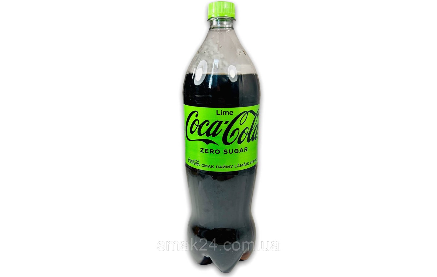 Напиток БЕЗ САХАРА сильногазированный Coca Cola Zero Lime (лайм)1,5л