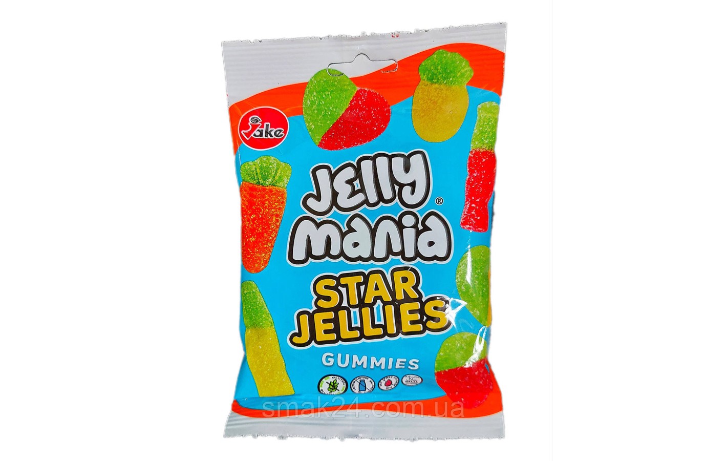 Желейные конфеты БЕЗ ГЛЮТЕНА И ЛАКТОЗЫ Jelly Mania Star Jellies Испания 100г