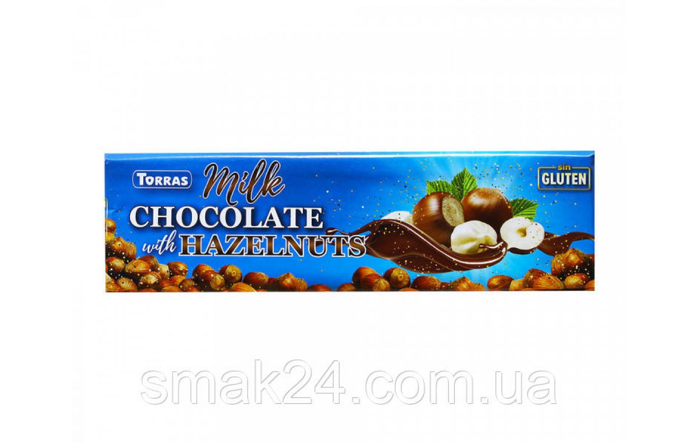 Шоколад молочный без глютена с фундуком Torras Milk Huzelnuts 300 г Испания