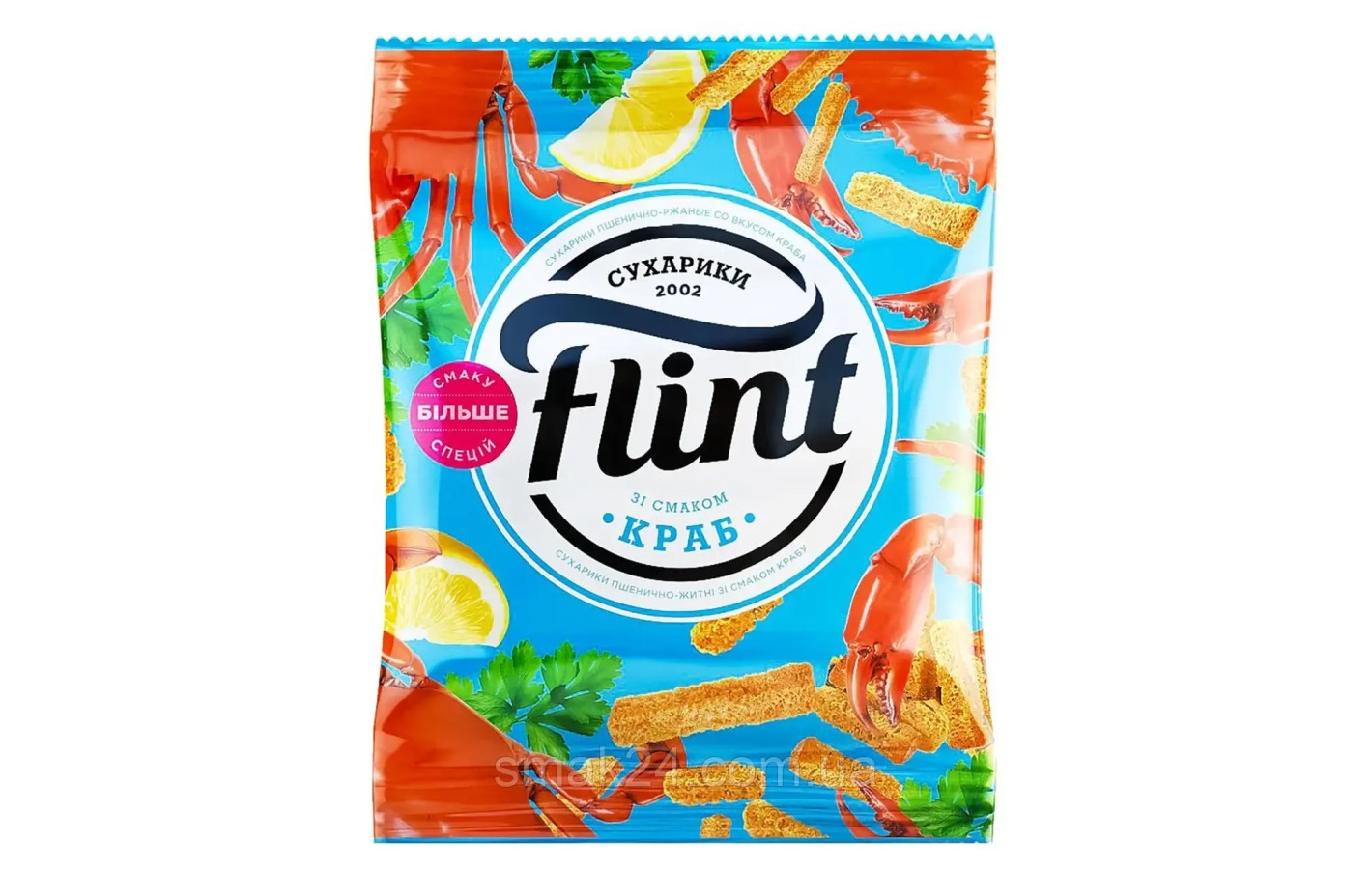 Сухарики пшенично-ржаные со вкусом Краба Flint 70г