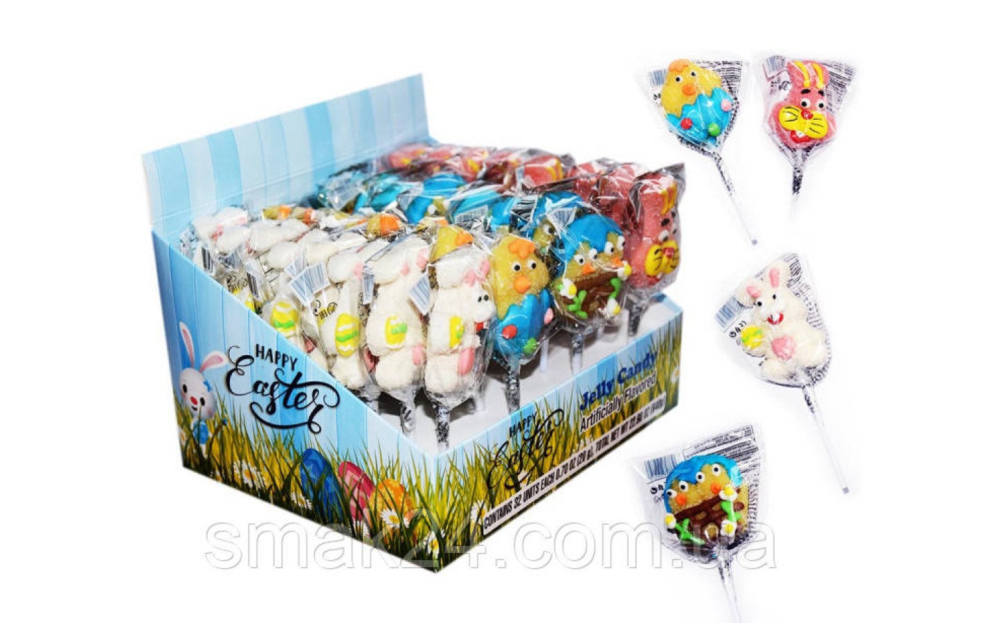 Желейні цукерки JellyCandy Happy Easter 20 г (4шт комплект)