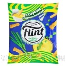 Сухарики пшенично-ржані Flint зі смаком Зелений Лук 70 г + соус сирний 15 г