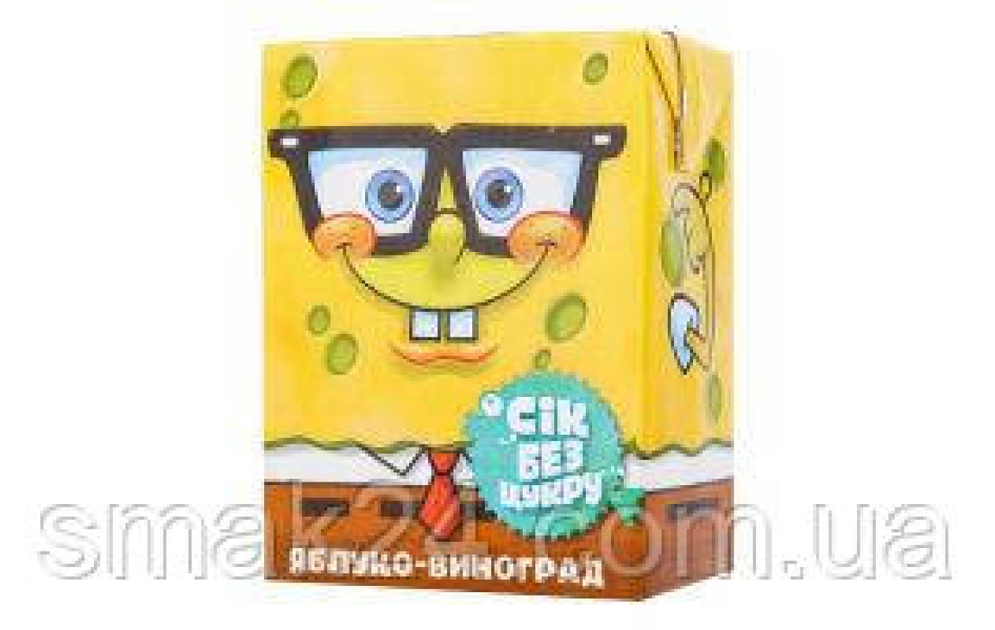 Сок БЕЗ САХАРА яблоко-виноград Эко-Сфера Sponge Bob 200мл