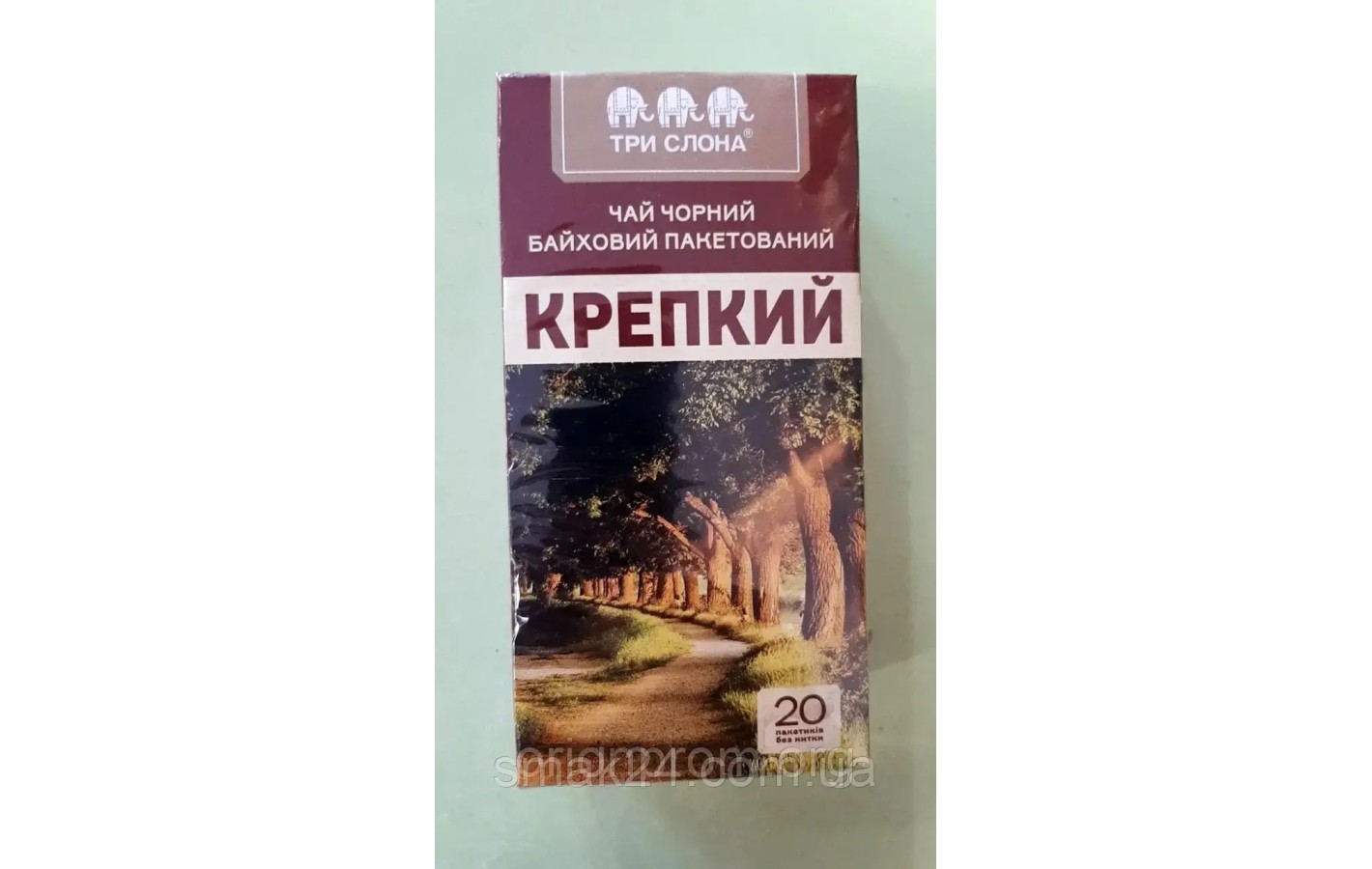 Чай черный байховый пакетированый Три Слона Крепкий  20 шт без нитки
