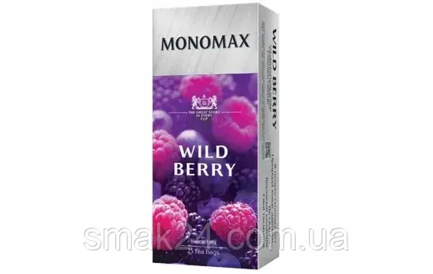 Чай цейлонский черный байховый со вкусом лесных ягод пакетированный Monomax (25 пакетиков х 1,5г) 37,5г