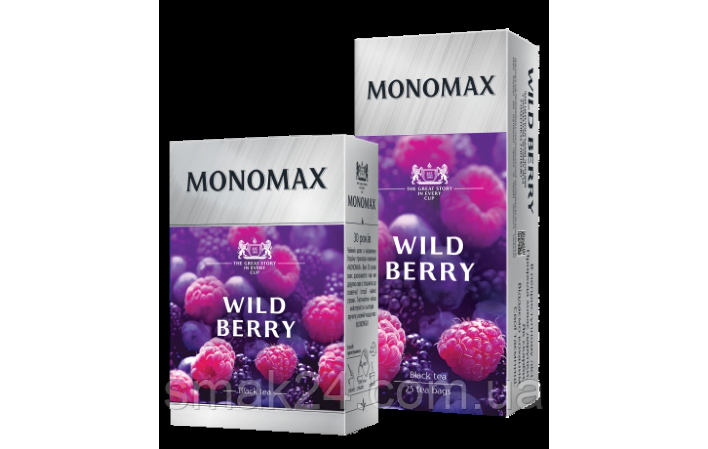 Чай цейлонский черный байховый со вкусом лесных ягод пакетированный Monomax (25 пакетиков х 1,5г) 37,5г