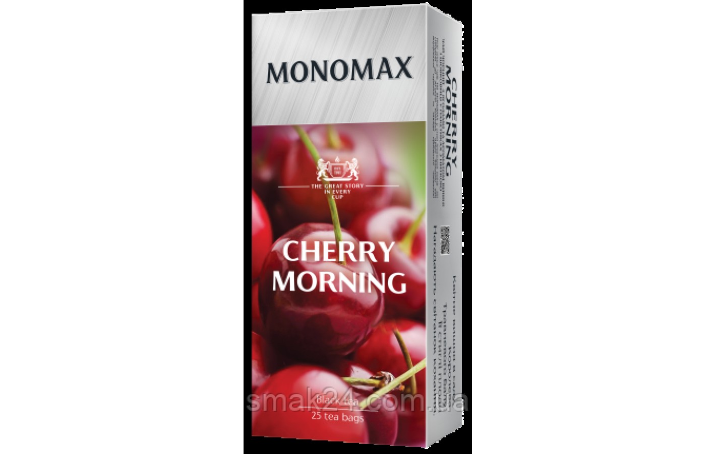 Чай черный байховый со вкусом вишни и шелковицы пакетированный Monomax (25 пакетиков х 1,5г) 37,5г
