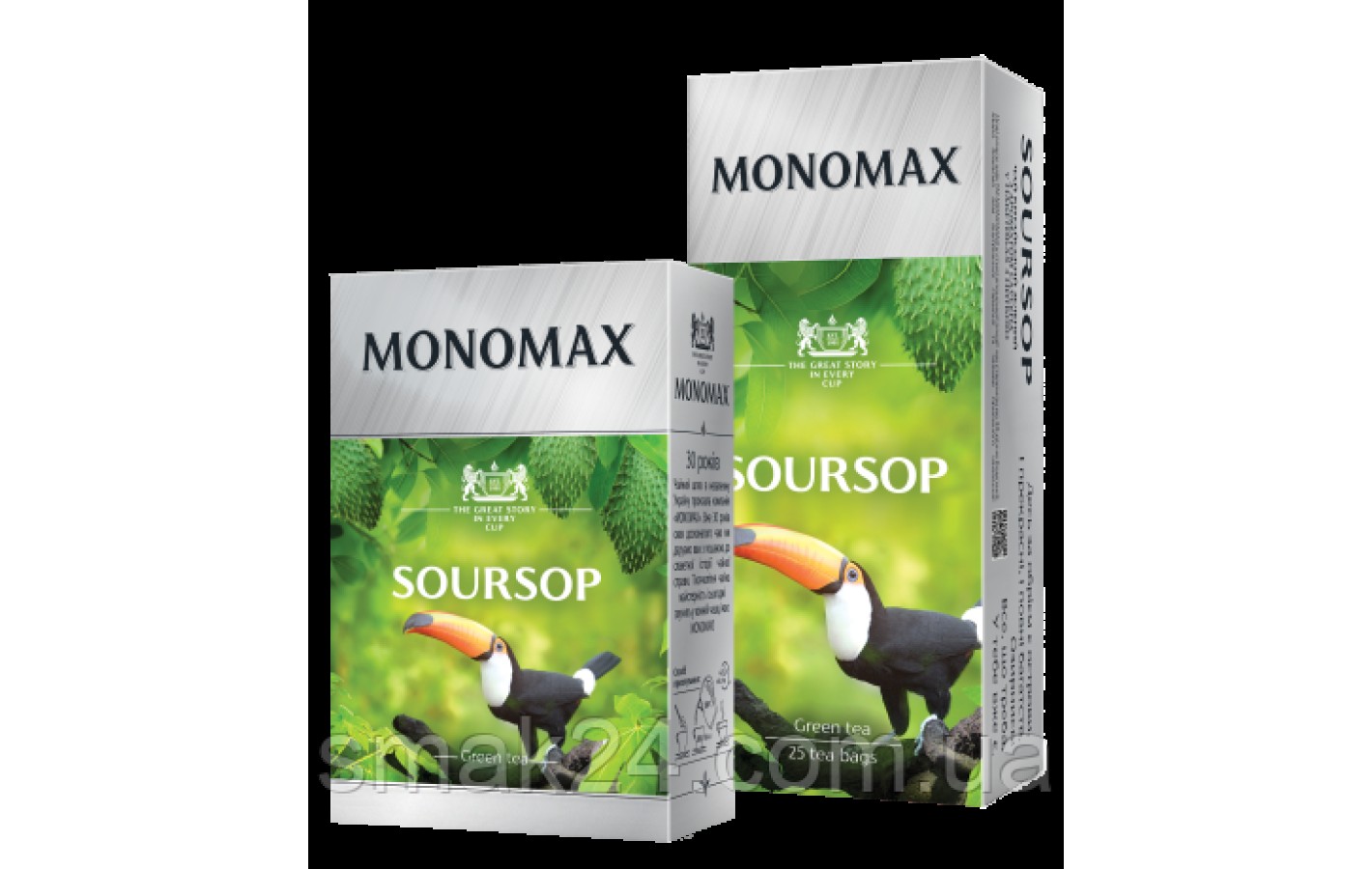 Чай зеленый китайский байховый с ароматом саусеп пакетированный Monomax (25 пакетиков х 1,5г)37,5г