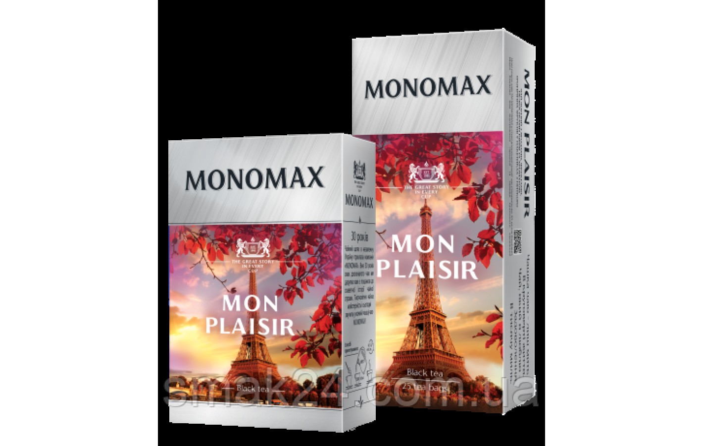 Чай черный с лепестками цветов и фруктами Mon Plaisir пакетированный Monomax (25 пакетиков х 1,5г)37,5г