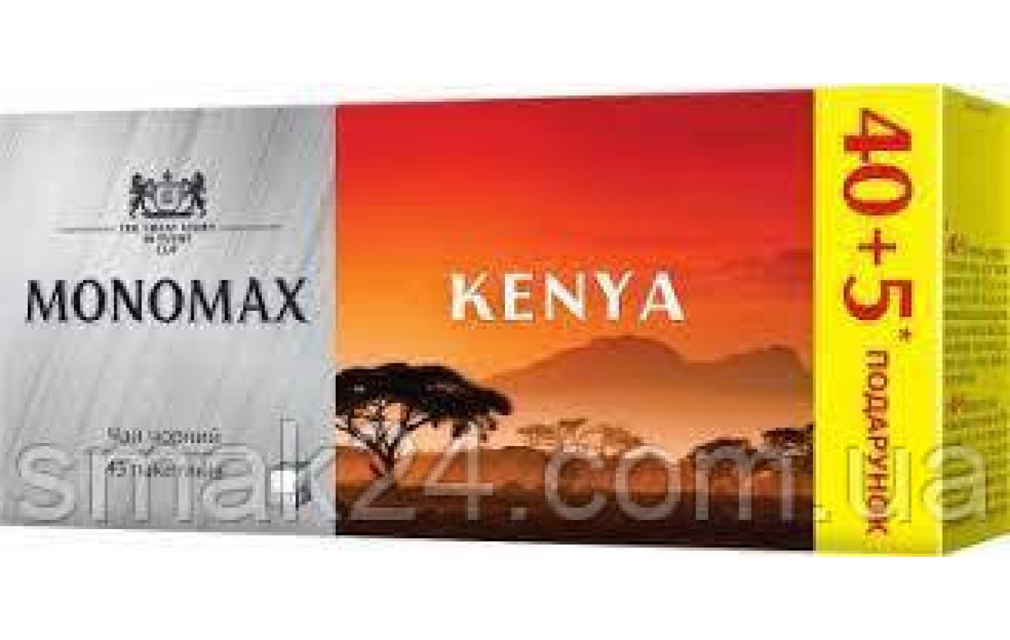 Чай чорний Кенія пакетований Monomax (45 пакетиків x 2г) 90г
