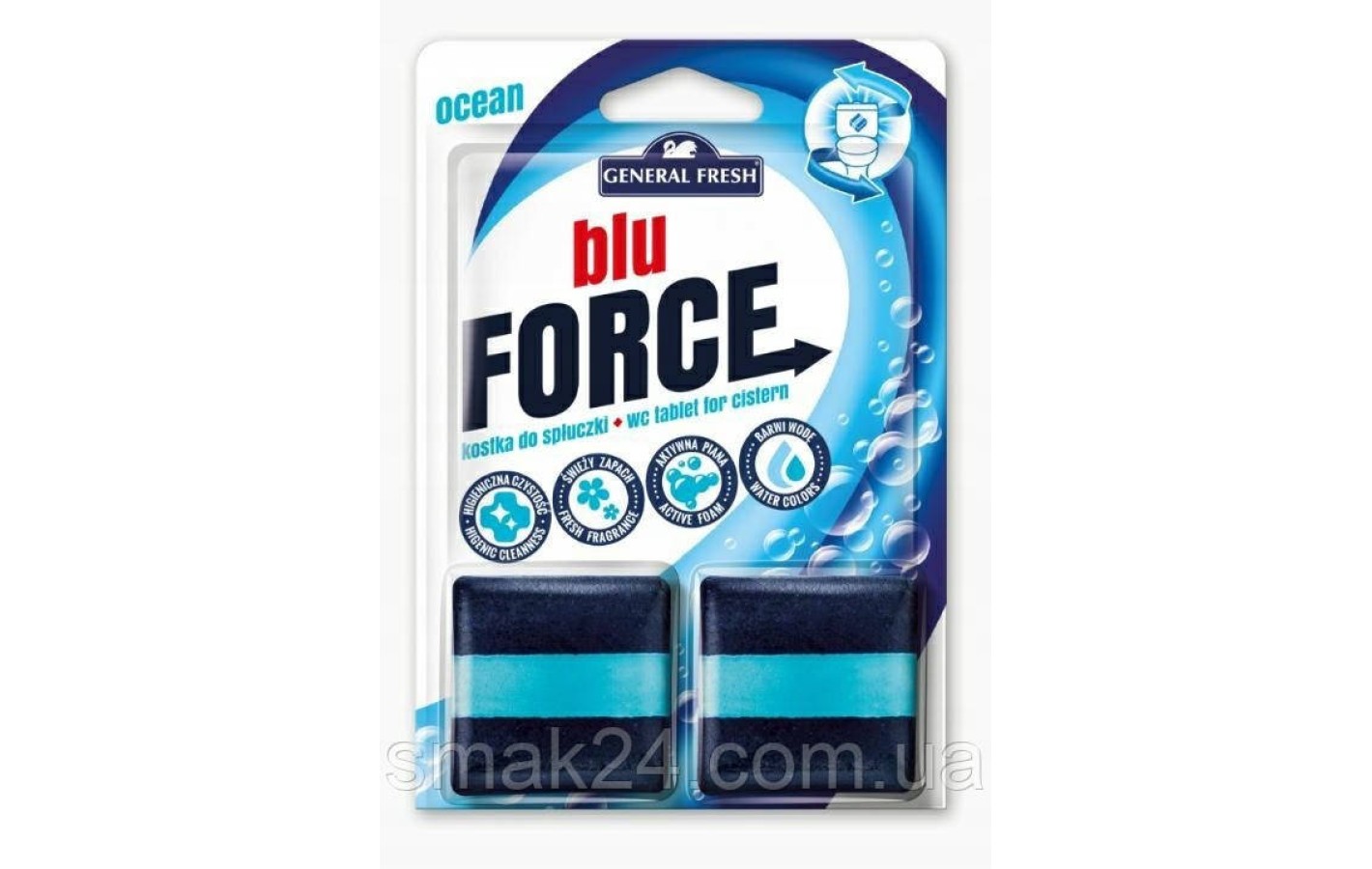 Туалетный блок для бачка General Fresh Blu Force 2шт х 50г Польша