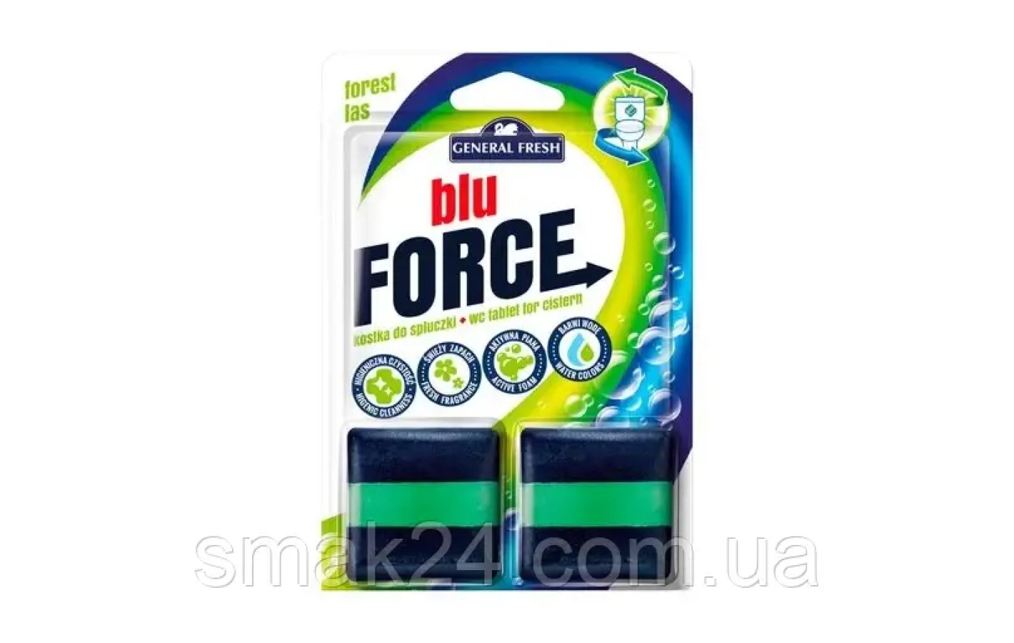 Туалетный блок для бачка General Fresh Blu Force 2шт х 50г Польша