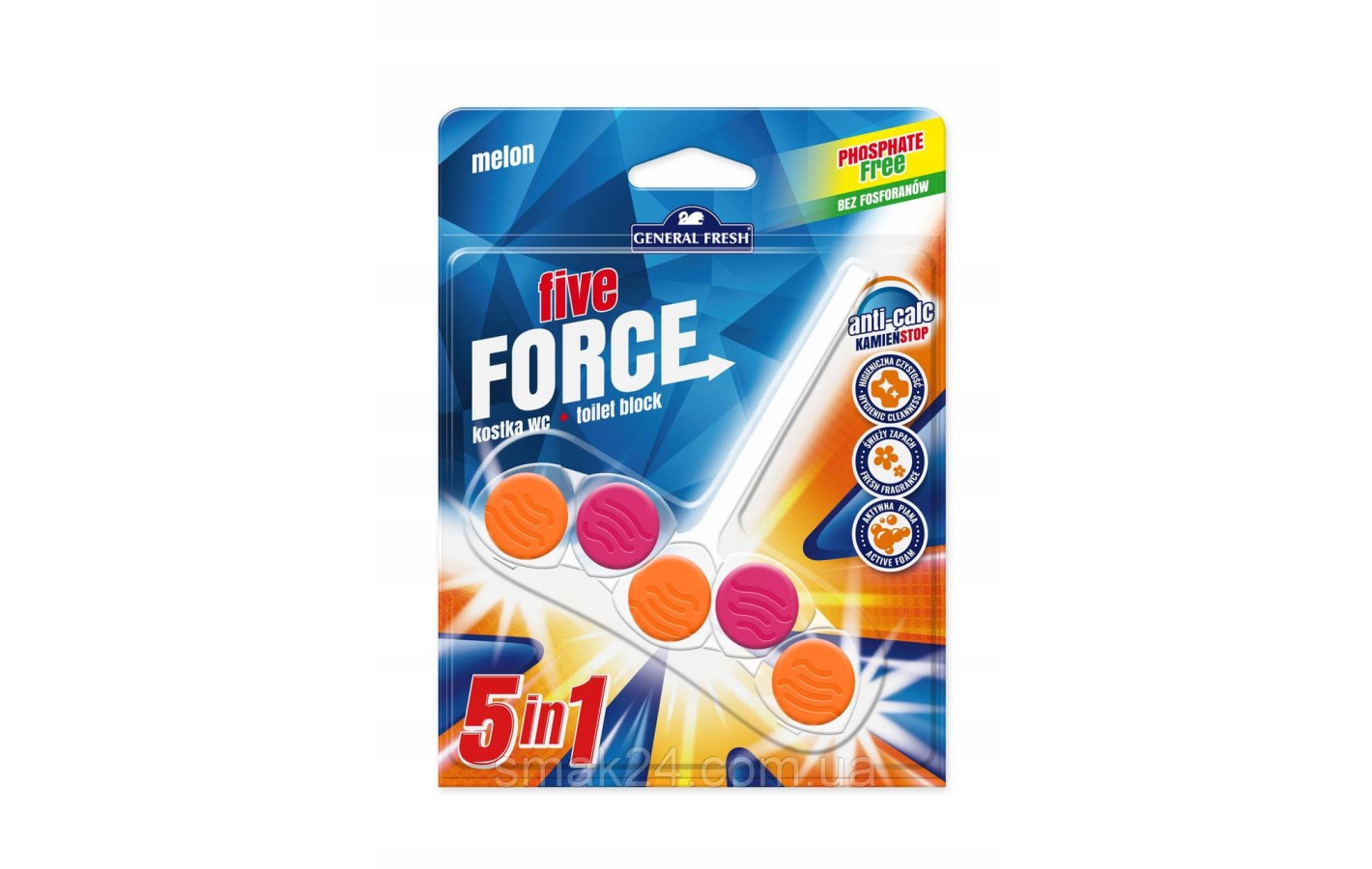 Освежитель для унитазов General Fresh Forest Melon 5 в 1 50г Польша