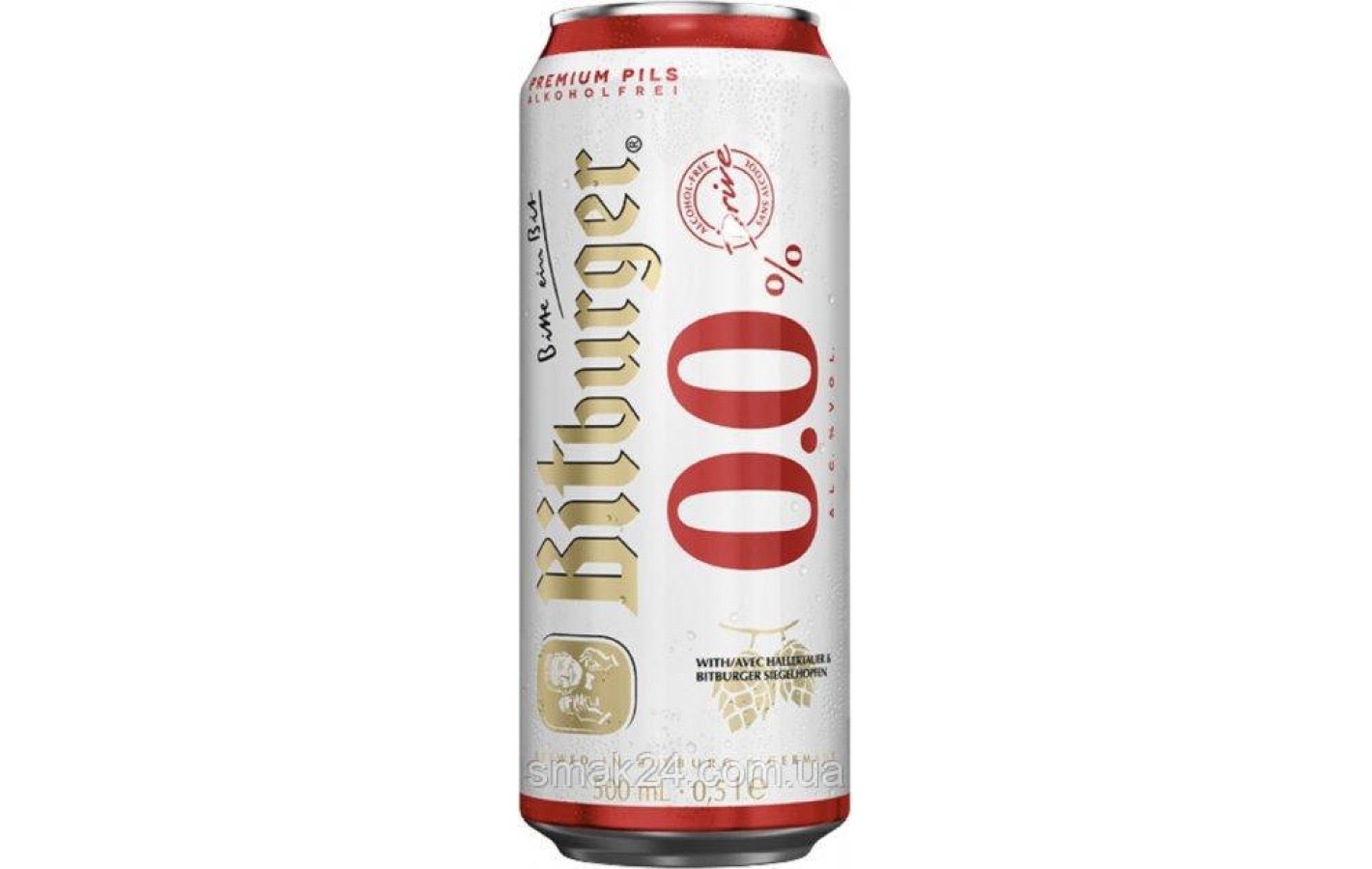 Пиво светлое Bitburger Drive PILSNER 0.5л 0.0% Германия