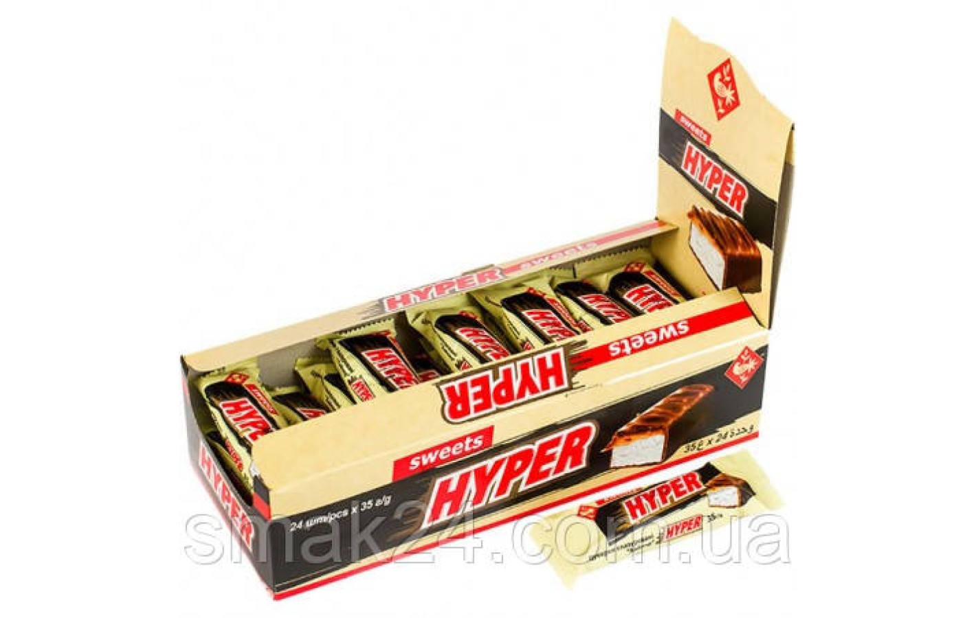 Батончик Hyper глазированный с ванильной нугой 40 г Украина